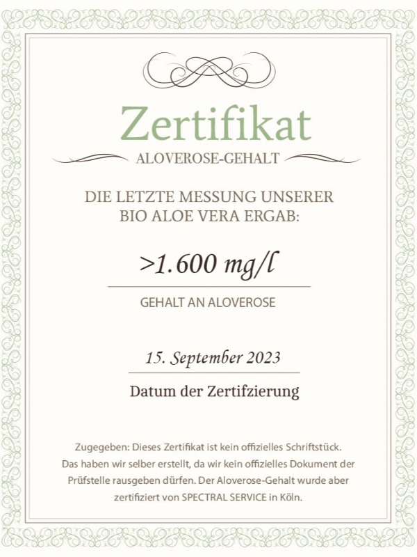 Bio Aloe Vera Gel 86% mit Urea